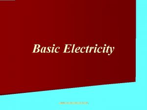 Basic Electricity www assignmentpoint com ELECTRICITY n Value