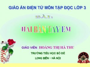 GIO VIN HONG TH H THU TRNG TIU