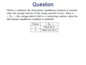 Question Question Question Question 2 An electric field
