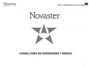 CONSULTORA EN INVERSIONES Y RIESGO 1 CONSULTORA DE