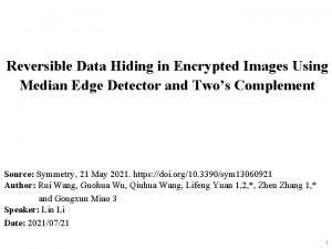 Reversible Data Hiding in Encrypted Images Using Median