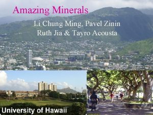 Amazing Minerals Li Chung Ming Pavel Zinin Rocks