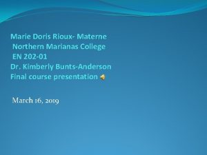 Marie Doris Rioux Materne Northern Marianas College EN