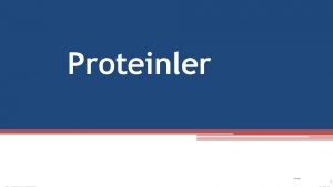 Proteinler 2 Genel Bak Proteinler canl organizmann ok