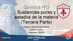 Qumica N 3 Sustancias puras y estados de