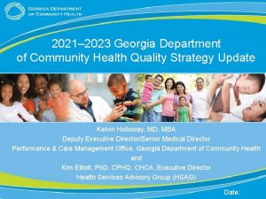 2021 2023 Georgia Department of Community Health Quality