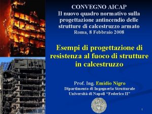 CONVEGNO AICAP Il nuovo quadro normativo sulla progettazione