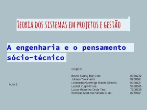 Teoria dos sistemas em projetos e gesto A