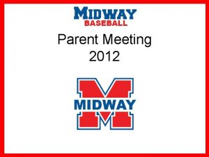 Parent Meeting 2012 CONTACT INFORMATION Head Coach Paul