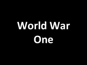 World War One A Two Front War Germanys