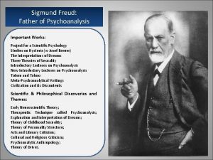 Sigmund Freud Father of Psychoanalysis Important Works Project