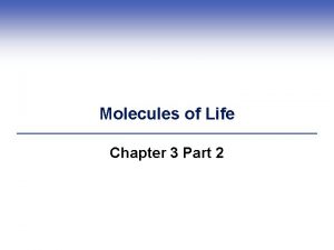 Molecules of Life Chapter 3 Part 2 3