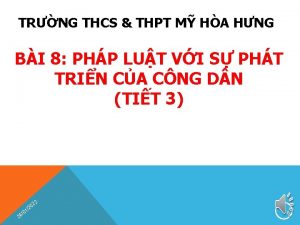 TRNG THCS THPT M HA HNG BI 8