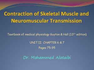 Contraction of Skeletal Muscle and Neuromuscular Transmission Textbook