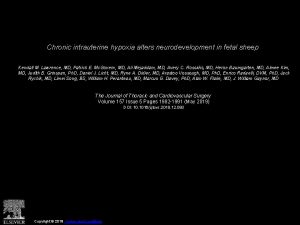 Chronic intrauterine hypoxia alters neurodevelopment in fetal sheep