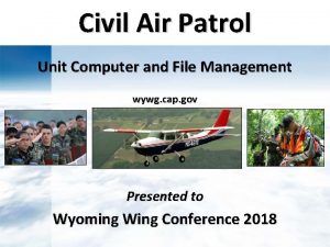Civil Air Patrol Unit Computer and File Management