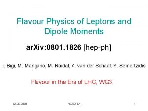 Flavour Physics of Leptons and Dipole Moments ar