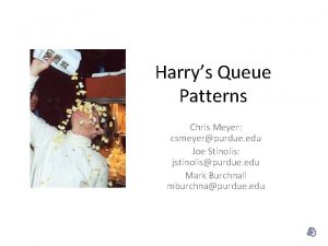 Harrys Queue Patterns Chris Meyer csmeyerpurdue edu Joe