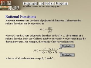 4 5 Rational Functions and Their Graphs Ref