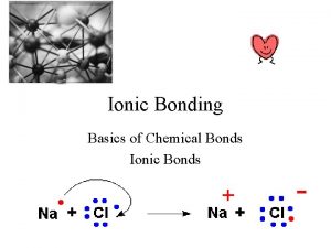 Ionic Bonding Basics of Chemical Bonds Ionic Bonds