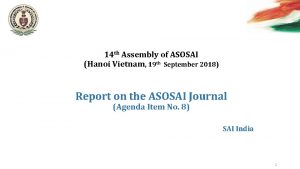 14 th Assembly of ASOSAI Hanoi Vietnam 19