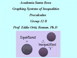 Academia Santa Rosa Graphing Systems of Inequalities Precalculus