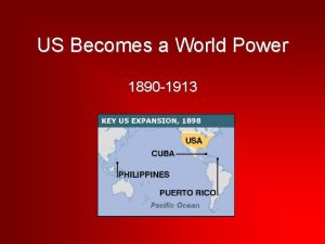 US Becomes a World Power 1890 1913 Imperialism