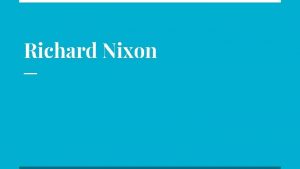 Richard Nixon Election of 1968 R Richard Nixon
