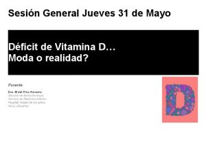 Dra Pino Navarro Endocrinologa Vitamina D vit D