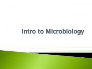 Intro to Microbiology Areas of Microbiology Aquatic Microbiology