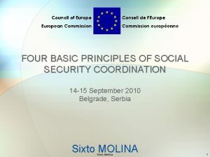 FOUR BASIC PRINCIPLES OF SOCIAL SECURITY COORDINATION 14