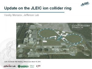 Update on the JLEIC ion collider ring Vasiliy