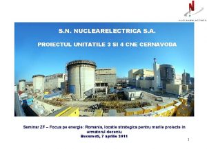 S N NUCLEARELECTRICA S A PROIECTUL UNITATILE 3