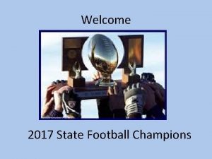 Welcome 2017 State Football Champions Vista PEAK Football