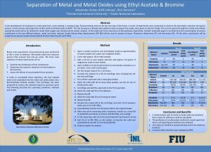 Separation of Metal and Metal Oxides using Ethyl