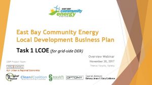 East Bay Community Energy Local Development Business Plan