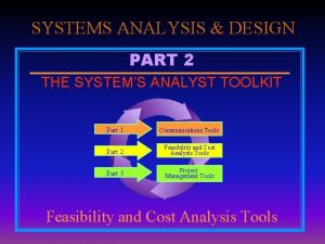 SYSTEMS ANALYSIS DESIGN PART 2 THE SYSTEMS ANALYST