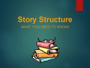 Story Structure WHAT YOU NEED TO KNOW Story