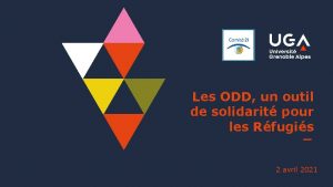 Les ODD un outil de solidarit pour les