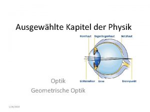 Ausgewhlte Kapitel der Physik Optik Geometrische Optik 1262022