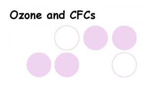 Ozone and CFCs What is Ozone l Ozone