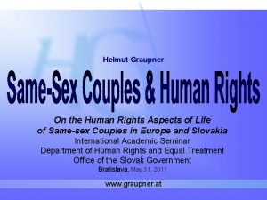 Helmut Graupner On the Human Rights Aspects of
