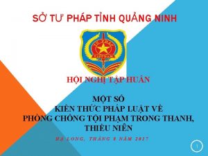 S T PHP TNH QUNG NINH HI NGH