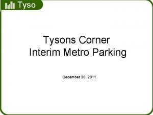 Tyso ns Tysons Corner Interim Metro Parking December
