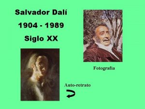 Salvador Dal 1904 1989 Siglo XX Fotografa Autoretrato