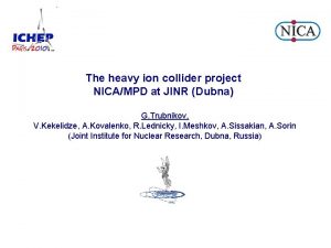 The heavy ion collider project NICAMPD at JINR