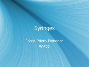 Syringes Jorge Prieto Peinador 50622 Index s Designers