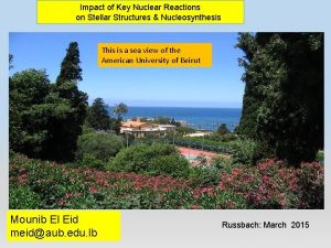 Impact of Key Nuclear Reactions on Stellar Structures