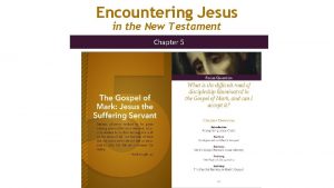 Encountering Jesus in the New Testament Chapter 5