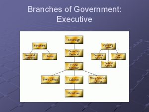 Branches of Government Executive Components of Executive Branch